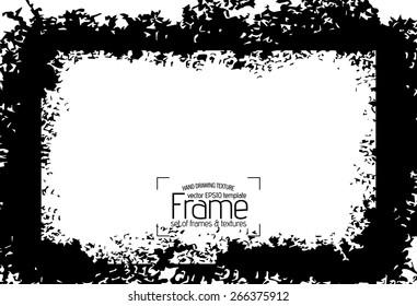 Grunge frame - abstract texture. Stock vector design template - easy to use