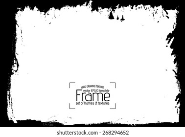 Grunge frame - abstract texture. Stock vector design template - easy to use 