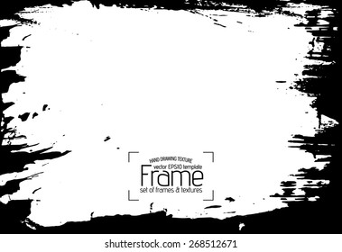 Grunge frame - abstract texture. Stock vector design template - easy to use