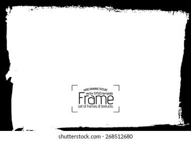 Grunge frame - abstract texture. Stock vector design template 
