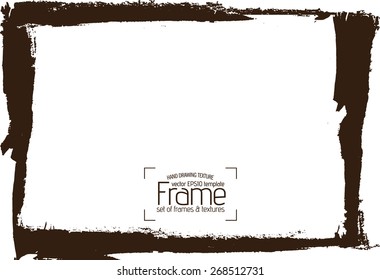 Grunge frame - abstract texture. Stock vector design template - easy to use
