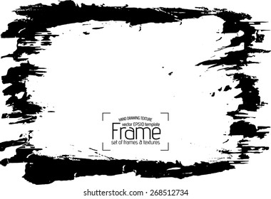 Grunge frame - abstract texture. Stock vector design template