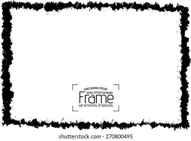 Grunge frame - abstract texture. Stock vector design template - easy to use