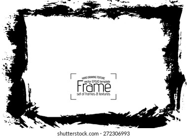 Grunge frame - abstract texture. Stock vector design template