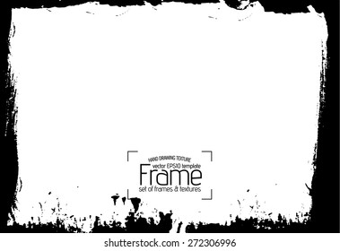 Grunge frame - abstract texture. Stock vector design template