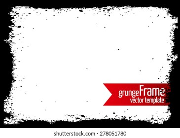 Grunge frame - abstract texture. Stock vector design template - easy to use