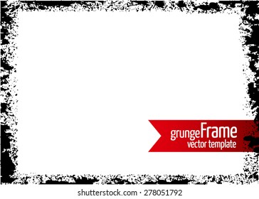 Grunge frame - abstract texture. Stock vector design template - easy to use