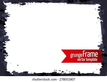 Grunge frame - abstract texture. Stock vector design template - easy to use