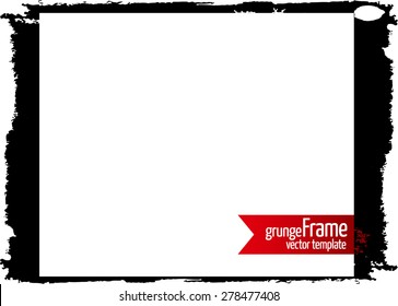 Grunge frame. Abstract texture. Stock vector design template. Easy to use.