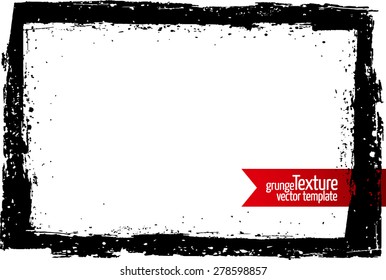 Grunge frame. Abstract texture. Stock vector design template. Easy to use.
