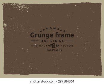 Grunge frame - abstract texture. Stock vector design template - easy to use