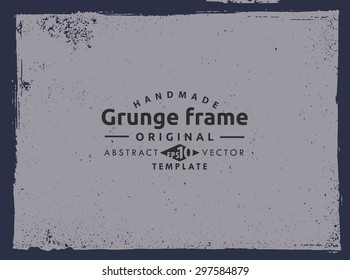 Grunge frame - abstract texture. Stock vector design template - easy to use