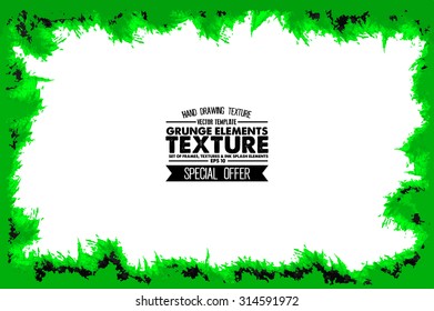 Grunge frame - abstract texture. Stock vector design template - easy to use