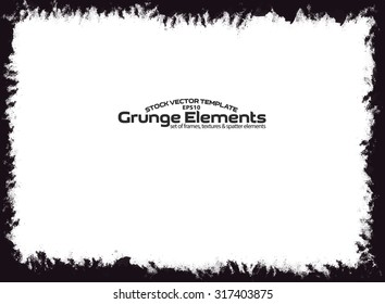Grunge frame - abstract texture. Stock vector design template - easy to use
