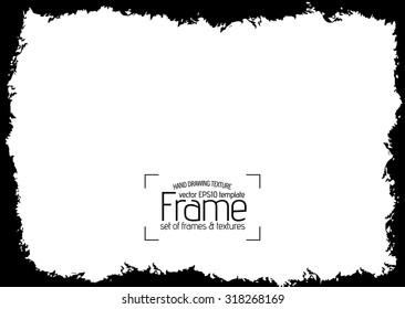 Grunge frame - abstract texture. Stock vector design template - easy to use