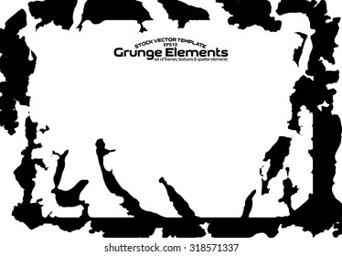 Grunge frame - abstract texture. Stock vector design template - easy to use 