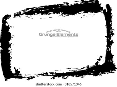 Grunge frame - abstract texture. Stock vector design template - easy to use 