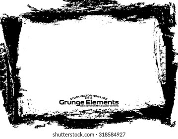 Grunge frame - abstract texture. Stock vector design template - easy to use