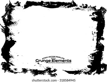 Grunge frame - abstract texture. Stock vector design template - easy to use