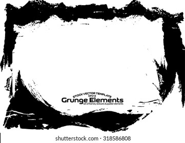 Grunge frame - abstract texture. Stock vector design template - easy to use