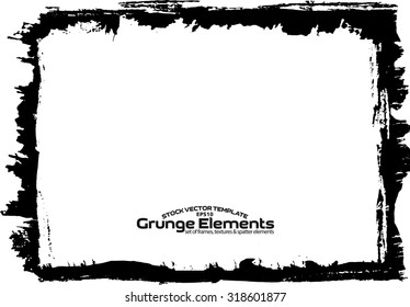 Grunge frame - abstract texture. Stock vector design template - easy to use