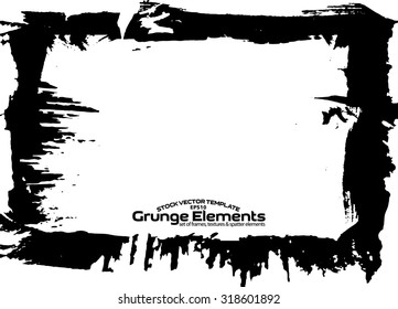Grunge frame - abstract texture. Stock vector design template - easy to use