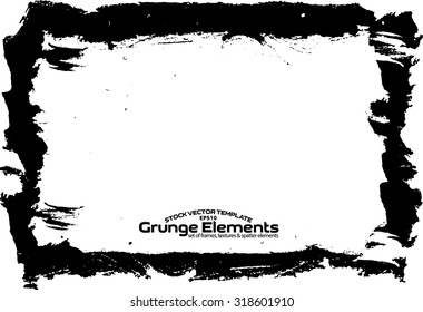 Grunge frame - abstract texture. Stock vector design template - easy to use