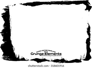 Grunge frame - abstract texture. Stock vector design template - easy to use