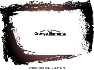 Grunge frame - abstract texture. Stock vector design template - easy to use
