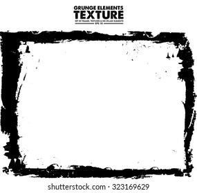 Grunge frame - abstract texture. Stock vector design template - easy to use