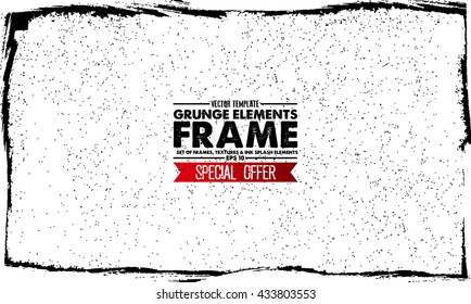 Grunge frame - abstract texture. Stock vector design template - easy to use
