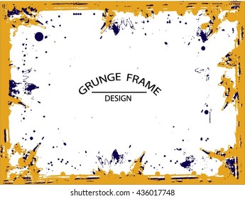 Grunge frame - abstract texture. Stock vector design template - easy to use