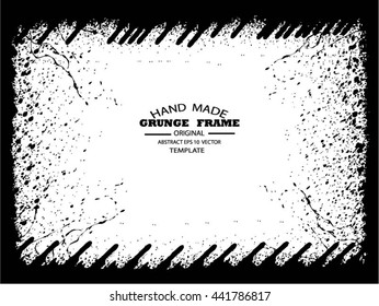 Grunge frame - abstract texture. Stock vector design template - easy to use