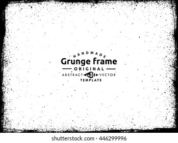 Grunge frame - abstract texture. Stock vector design template - easy to use
