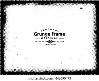 Grunge frame - abstract texture. Stock vector design template - easy to use
