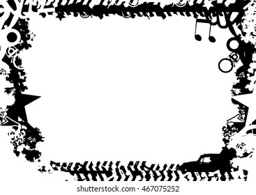 Grunge frame - abstract texture. Stock vector design template - easy to use
