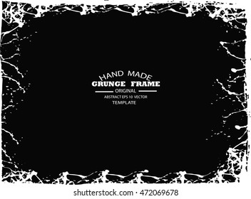 Grunge frame - abstract texture. Stock vector design template - easy to use