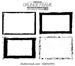 Grunge frame - abstract texture. Stock vector design template - easy to use
