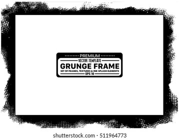Grunge frame - abstract texture. Stock vector design template - easy to use
