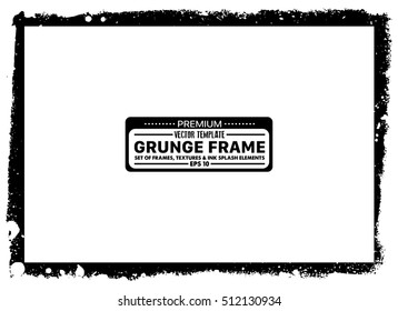 Grunge frame - abstract texture. Stock vector design template - easy to use
