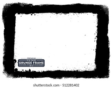Grunge frame - abstract texture. Stock vector design template - easy to use
