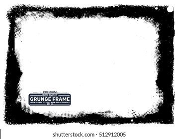 Grunge frame - abstract texture. Stock vector design template - easy to use
