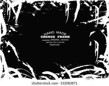 Grunge frame - abstract texture. Stock vector design template - easy to use