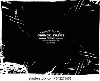 Grunge frame - abstract texture. Stock vector design template - easy to use