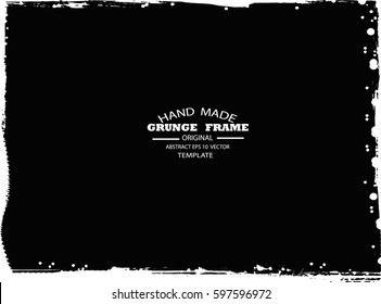  Grunge frame - abstract texture. Stock vector design template - easy to use