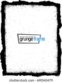Grunge frame - abstract texture. Stock vector design template - easy to use
