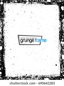 Grunge frame - abstract texture. Stock vector design template - easy to use
