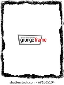Grunge frame - abstract texture. Stock vector design template - easy to use