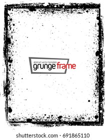 Grunge frame - abstract texture. Stock vector design template - easy to use
