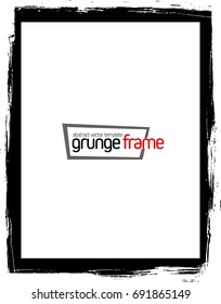 Grunge frame - abstract texture. Stock vector design template - easy to use